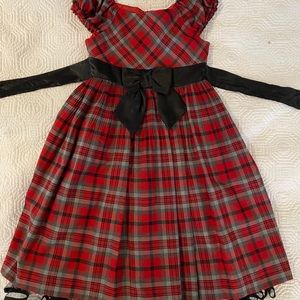 Kids red holiday dress